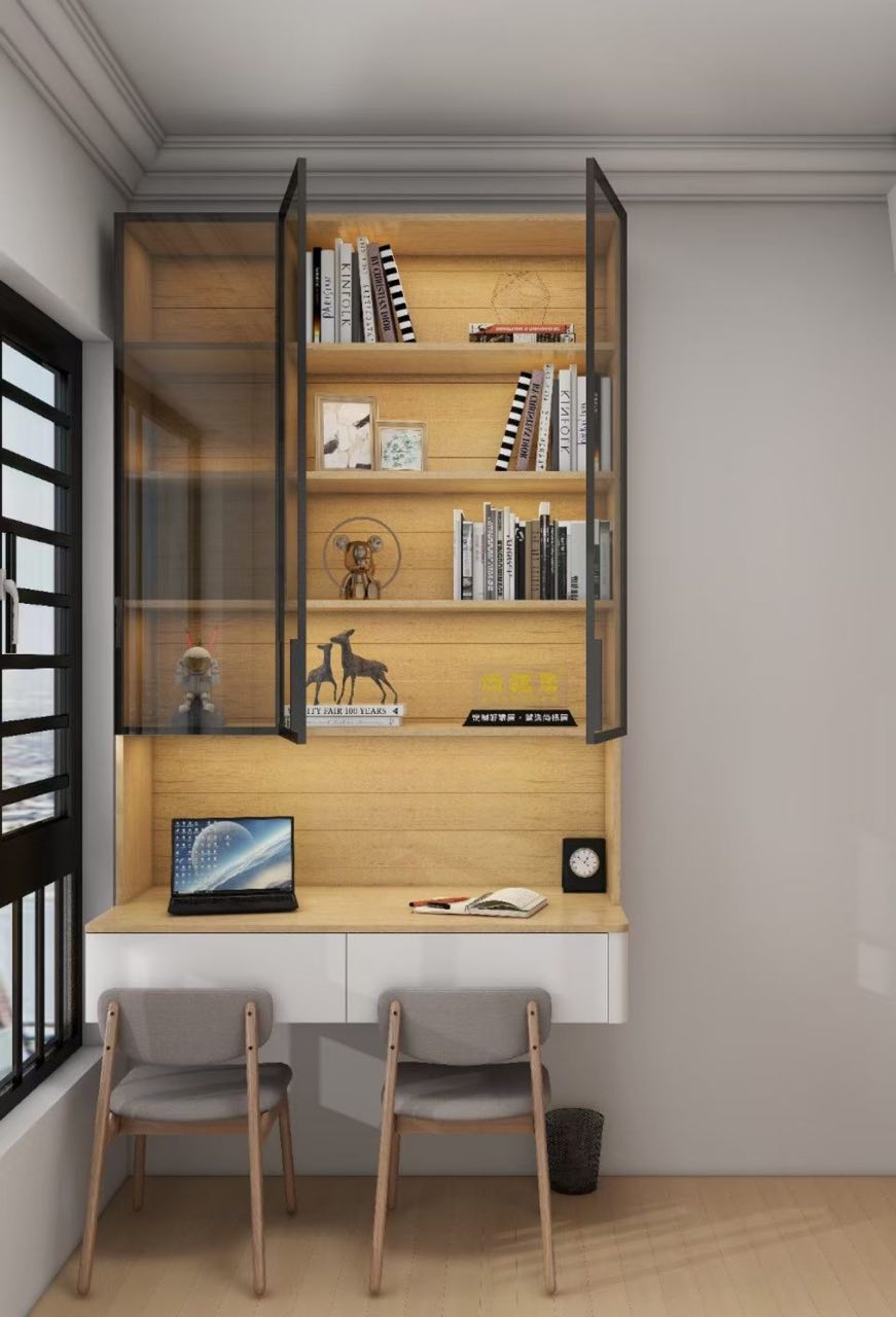 Premium Custom Aluminium Study Table with Shelf Premium Custom Aluminium Study Table with Shelf